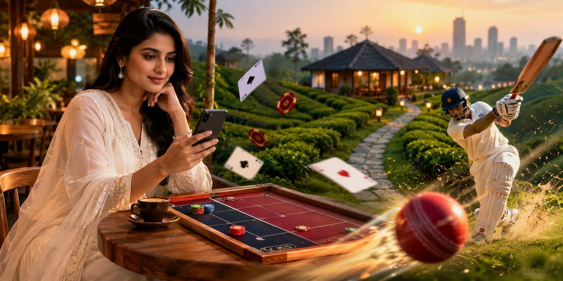 সিলেটের চা বাগানের পাশে ক্রিকেট বেটিংয়ে মনোযোগী ক্রীড়াপ্রেমী